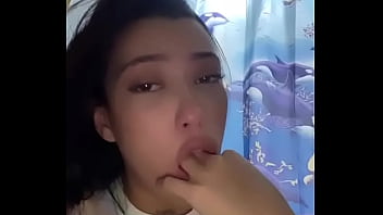 Latina teen deepthroat puke training