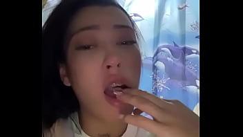 Latina teen deepthroat puke training