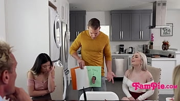 Little sex joke at the family got me in bed with my hot stepsisters