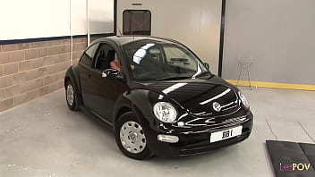 Two Attractive Lesbian Brunettes Started Seducing The Adorable Blonde With Big Boobs When They Began Their Seduction In The Car They Didnt Know That This Could End Up Being A Hot Lesbian Threesome thumbnail