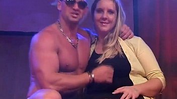 Male striper gives hot lap dance