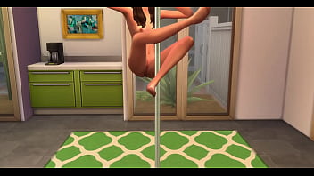 Wet hot teen dances on a strip pole