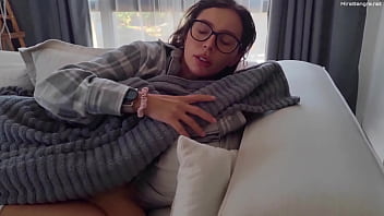 Step daughter jerks off for parents' hard sex