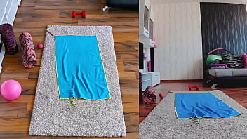 Double the heat double the fun dual cam naked yoga session revealed