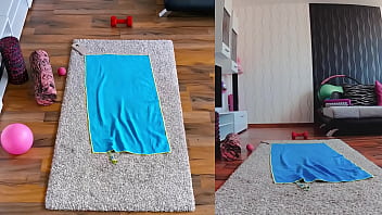 Double the heat double the fun dual cam naked yoga session revealed