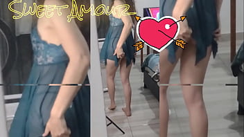 I try on sexy lingerie for you my panties don't have a part