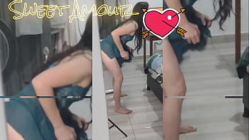 I try on sexy lingerie for you my panties don't have a part