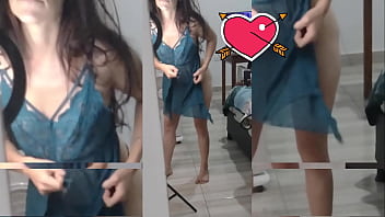 I try on sexy lingerie for you my panties don't have a part