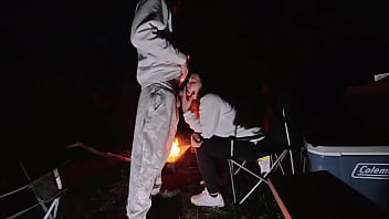 Using milf pussy at camp next to the fire Using milf pussy at camp next to the fire