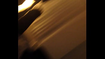 Petite tiny tit college girl rolls around and rubs her pussy in my bed