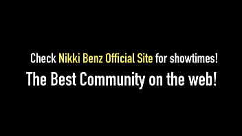 Nikki benz finger fucks herself during shower time in the jacuzzi