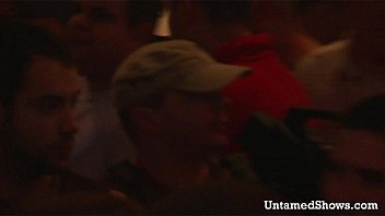 Naughty brunette dancing and getting rid of her clothes