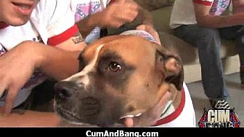 Ebony slut in an amazing gangbang 28