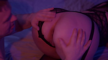 Lecherous guy pissing his slattern's and ass fuck her