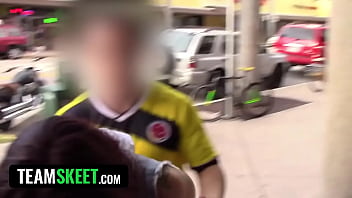 Cutie bubble butt green haired student steals and learns a hard fucking lesson shoplyfter