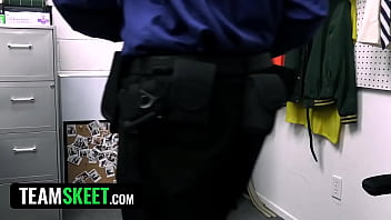 Cutie bubble butt green haired student steals and learns a hard fucking lesson shoplyfter