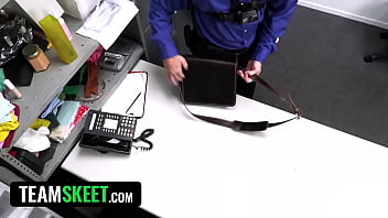 Cutie bubble butt green haired student steals and learns a hard fucking lesson shoplyfter