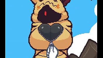 Pokemon recibe cachetada caliente en las tetas