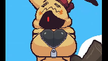 Pokemon recibe cachetada caliente en las tetas