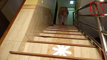 Depraved maid cleans the stairs of a large house regina noir pussy show