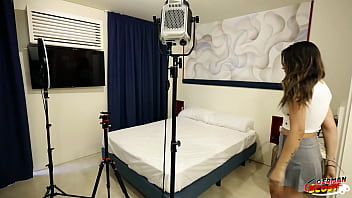 German scout latina girl kitty love pick up for casting fuck with massive cum