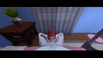 Dirty asian red hair got banged on all fours