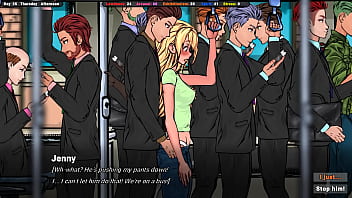 A stranger on the bus took off her jeans and began to caress her pussy through her panties