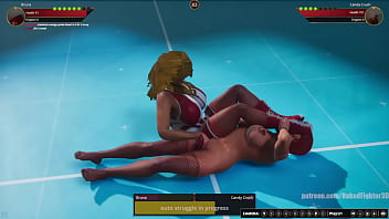 Bruna vs candy nf3d kinky female competitive combat