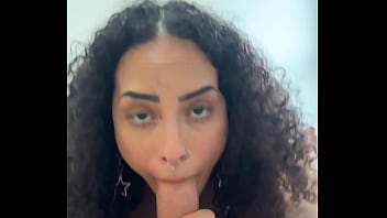 Watch me unleash my latina heat in first pov sloppy deepthroat masturbation & cum on tits