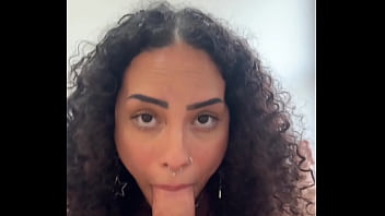 Watch me unleash my latina heat in first pov sloppy deepthroat masturbation & cum on tits