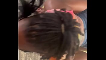 Giving a blowjob while spinning on a chair