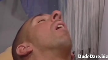 Stud Gets Cumshots On His Naked Back After Hardcore Fucking thumbnail