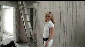 German couple having a good fuck at a construction site