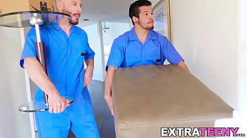 Young arab sucking and fucking two cocks