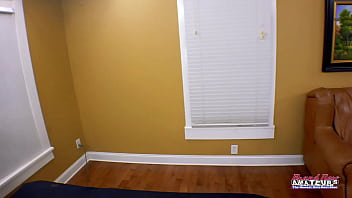 Skinny brunette unity sucks a cock and gets her pussy fingered and fucked