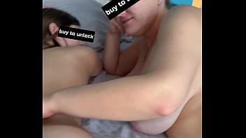 Wow first time homemade threesome with busty chubby wife and petite 18yo girl space boobs with face