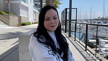 Thick hottie with big natural tits has her pussy pounded by a big dick