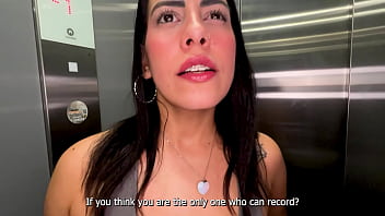 Cuckold neighbor fucks girl next door when she flirts with him in the elevator pov and cum in mouth kylei ellish