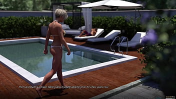 Summer scent #1 meeting the busty blonde stepsister eve in her swimsuit