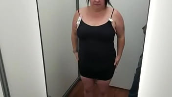 Sexy bbw in a store's dressing room
