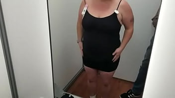 Sexy bbw in a store's dressing room