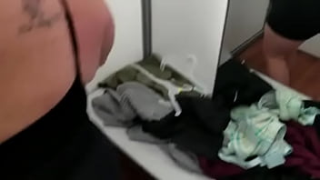 Sexy bbw in a store's dressing room