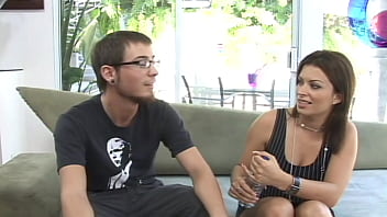 Brunette mom licking and fucking by a boy