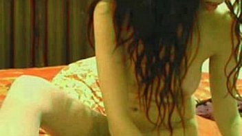 Perfect tit brunette in stockings plays with her pussy