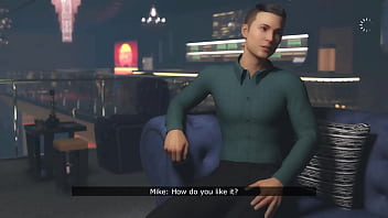 Animated wife fucks another man in a nightclub while her husband watches