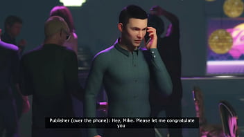 Animated wife fucks another man in a nightclub while her husband watches