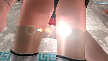 3d animated sex video lesbian girl fucking another girl in both pussy and ass against the wall