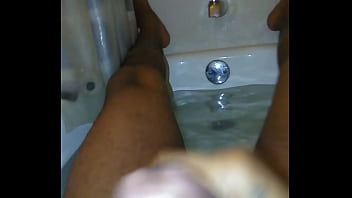 Playing with my dick in the tub