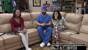 Solana sucks dick gets fucked & blasted full of cum