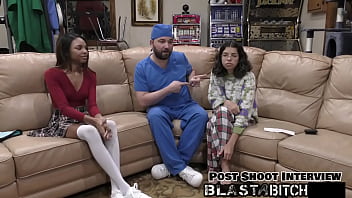 Solana sucks dick gets fucked & blasted full of cum